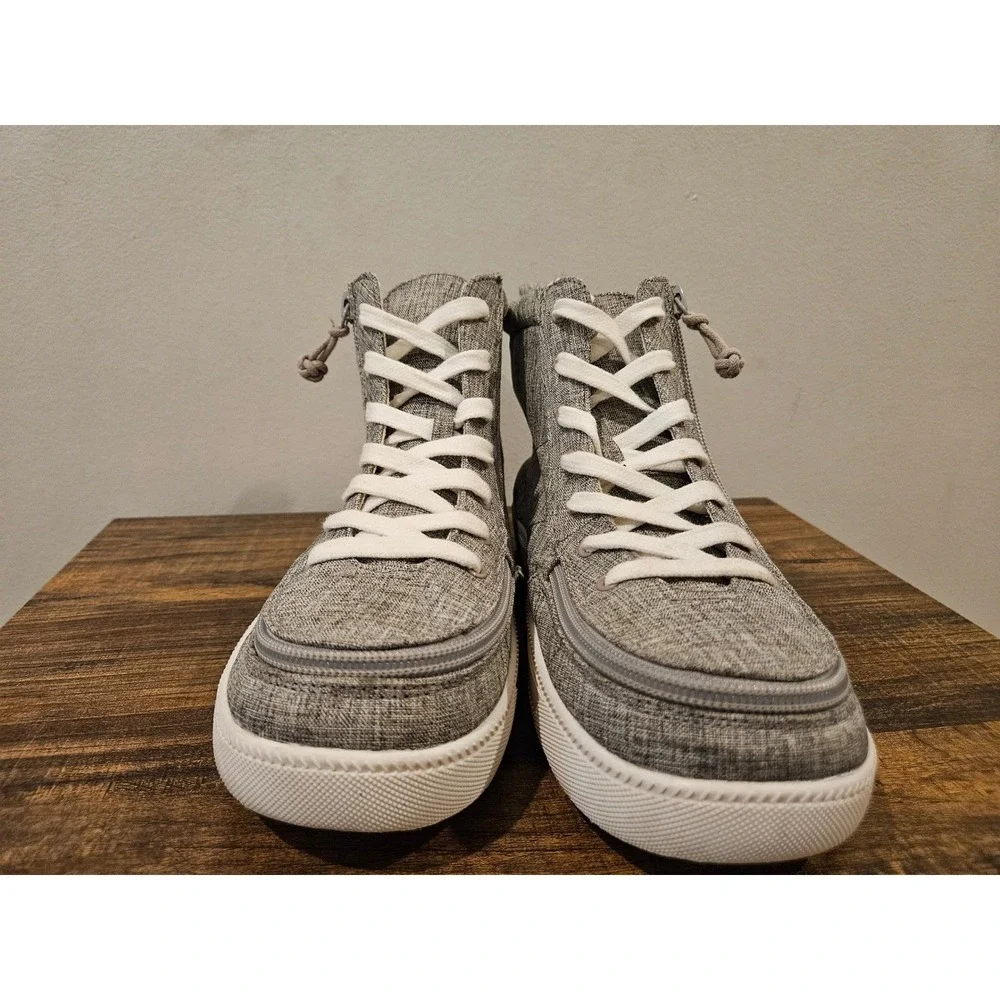 Billy Footwear Classic High Top‎ Gray Jersey Adaptive Sneakers Kids 5M US 4M